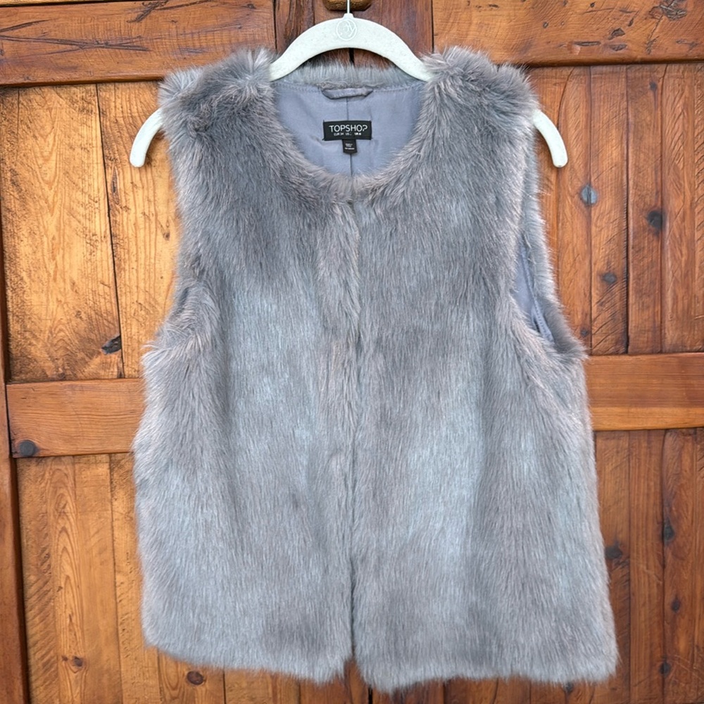 Topshop Faux Fur Vest